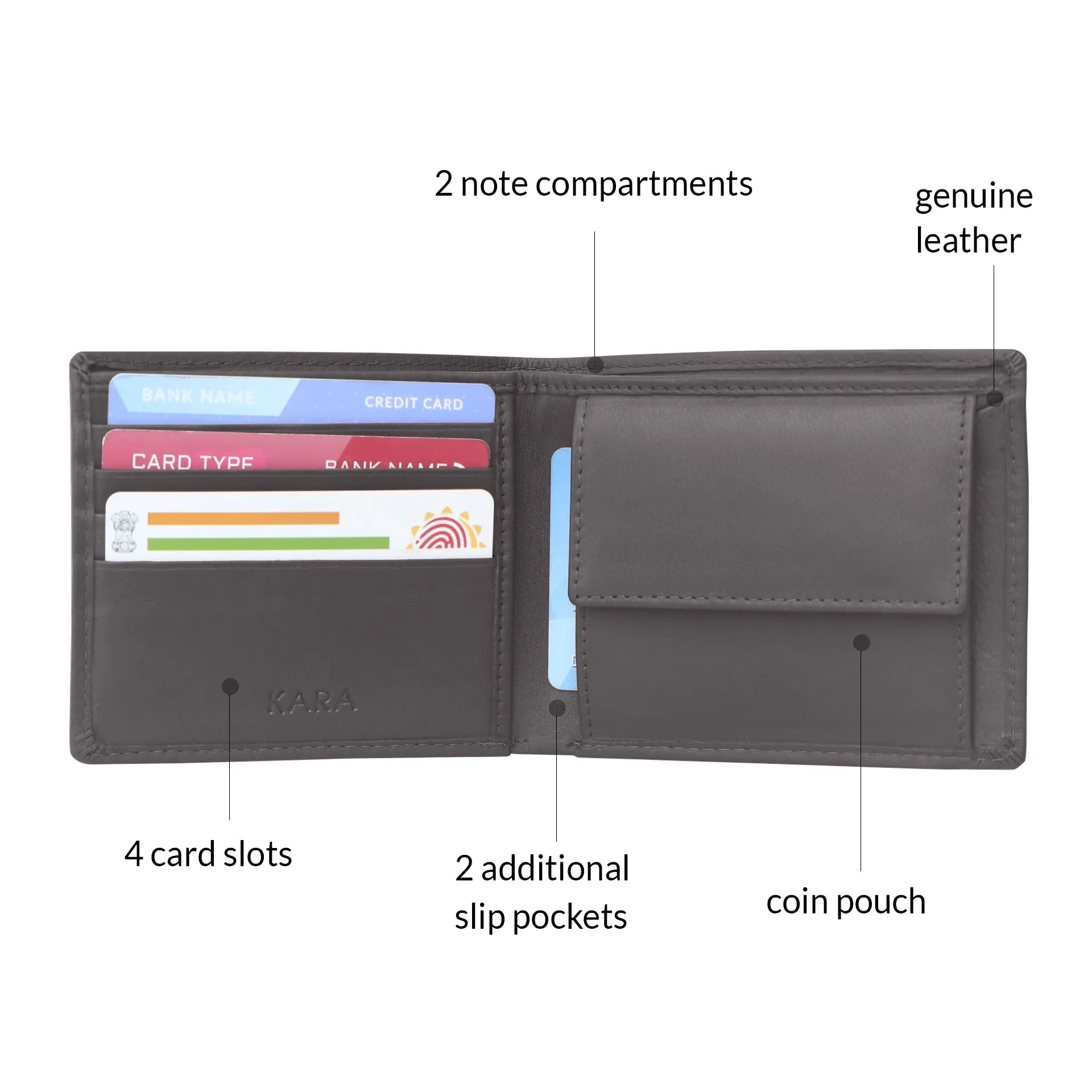 10090 Tan Bifold Wallet