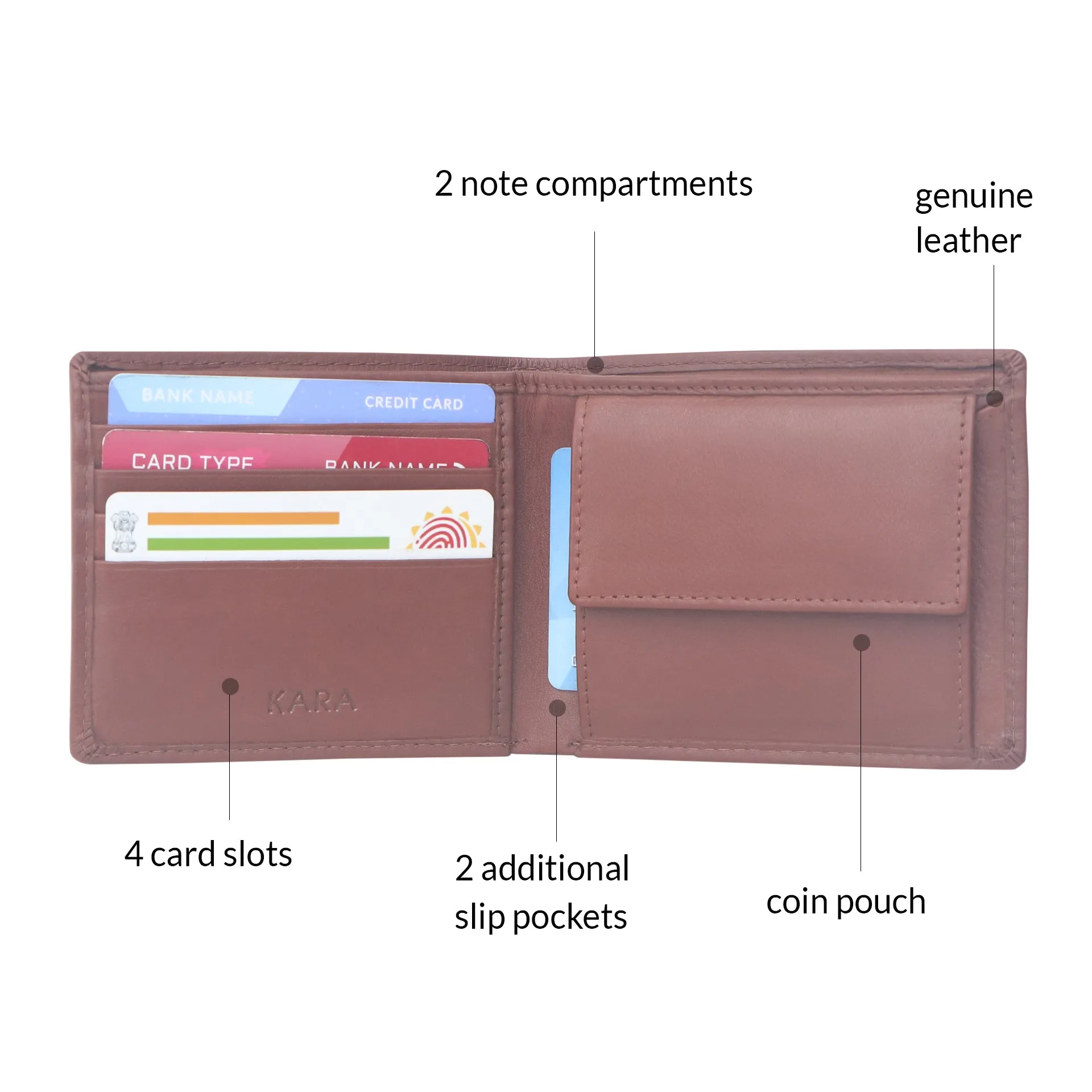 10090 Tan Bifold Wallet
