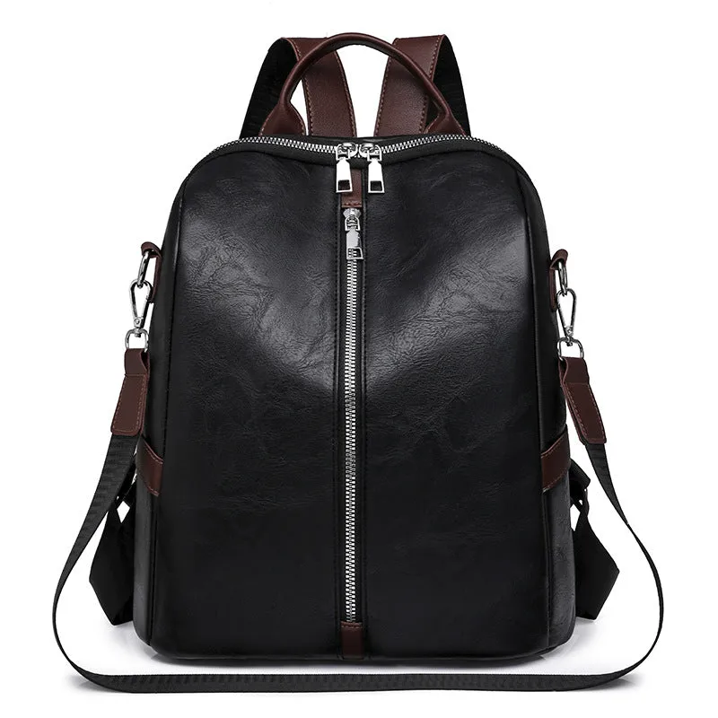 2025 Simple retro fashion texture backpack New Popular trade multi-functional commuter women's bag multi-purpose versatile casual shoulder