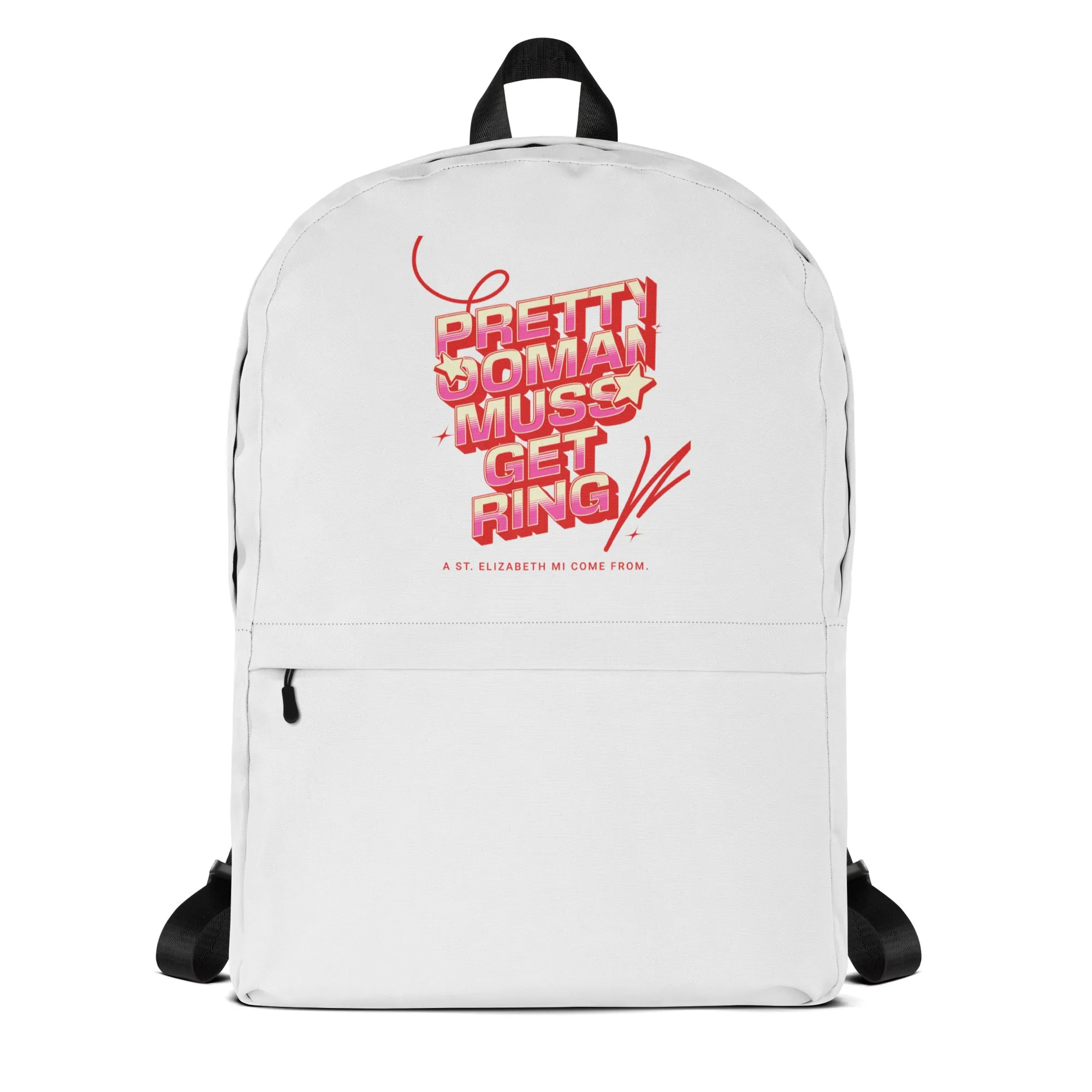 A ST. ELIZABETH MI COME FROM - Backpack - Jamaican slang on a backpack Jamaica personalized backpack Jamaica book bag Jamaican bag