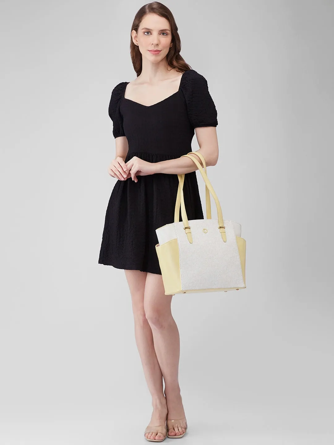 Caprese Aurora Laptop Tote Large Yellow