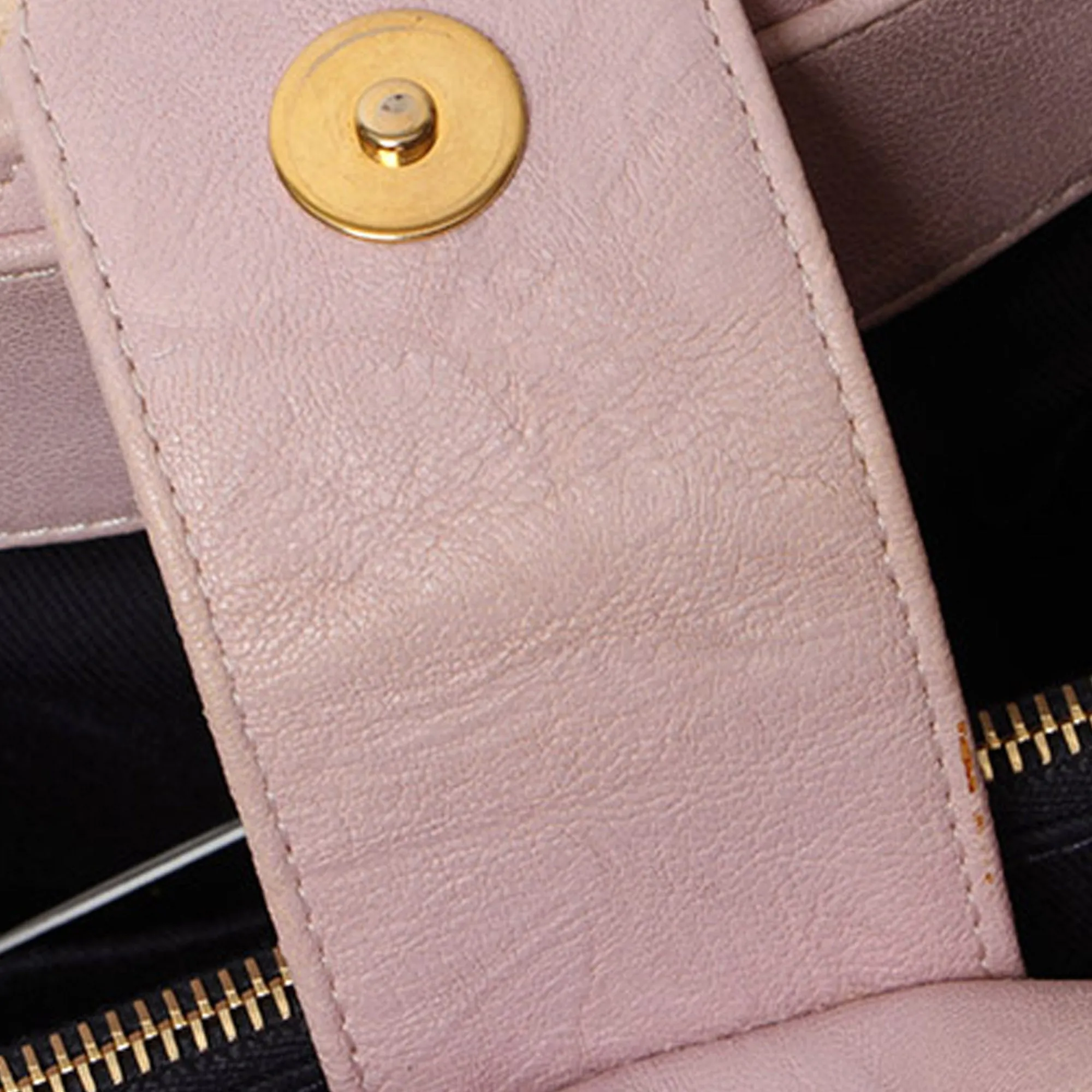Chanel Chevron Leather Tote Bag Pink