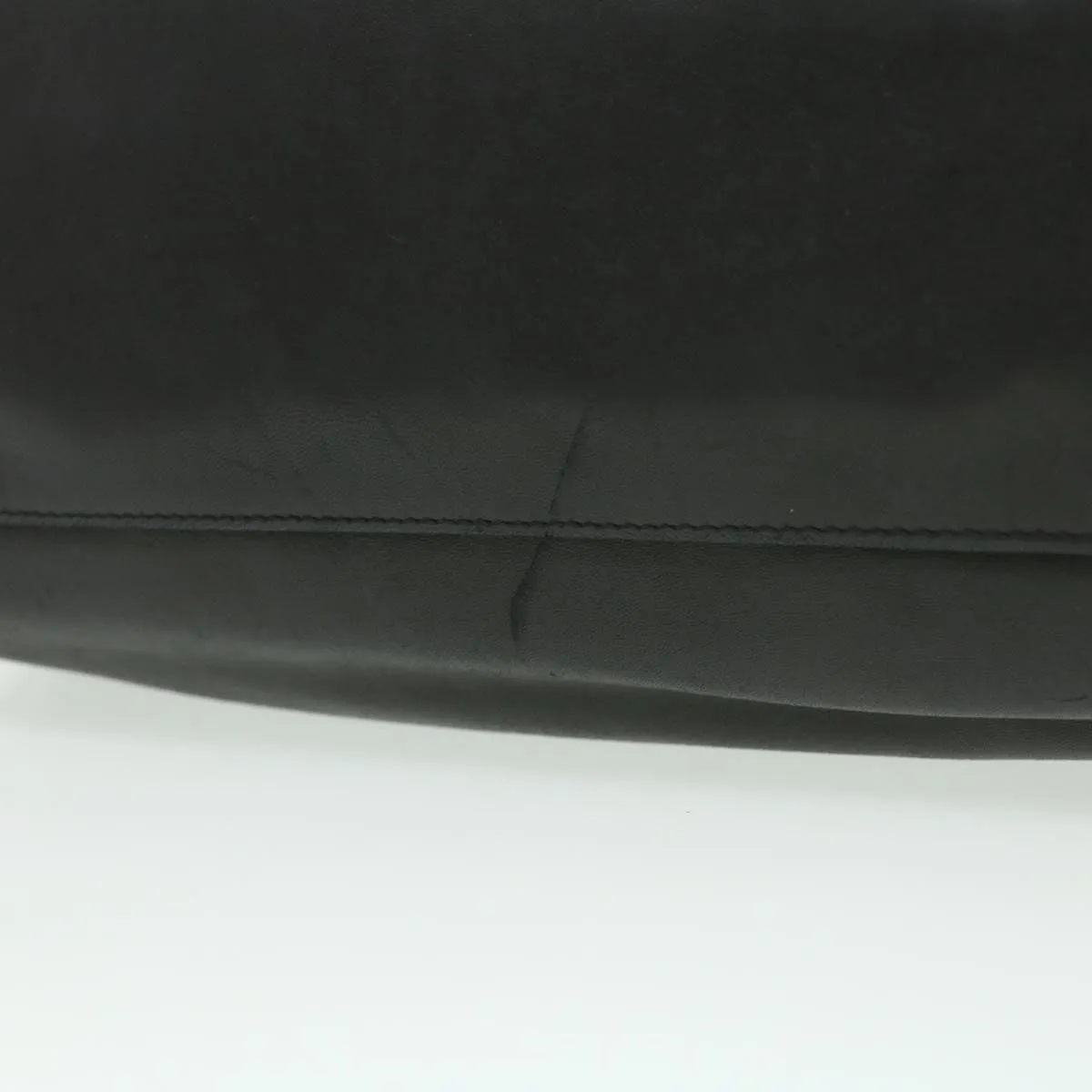 CHANEL COCO Mark Tote Bag Lamb Skin Black CC Auth bs1448A