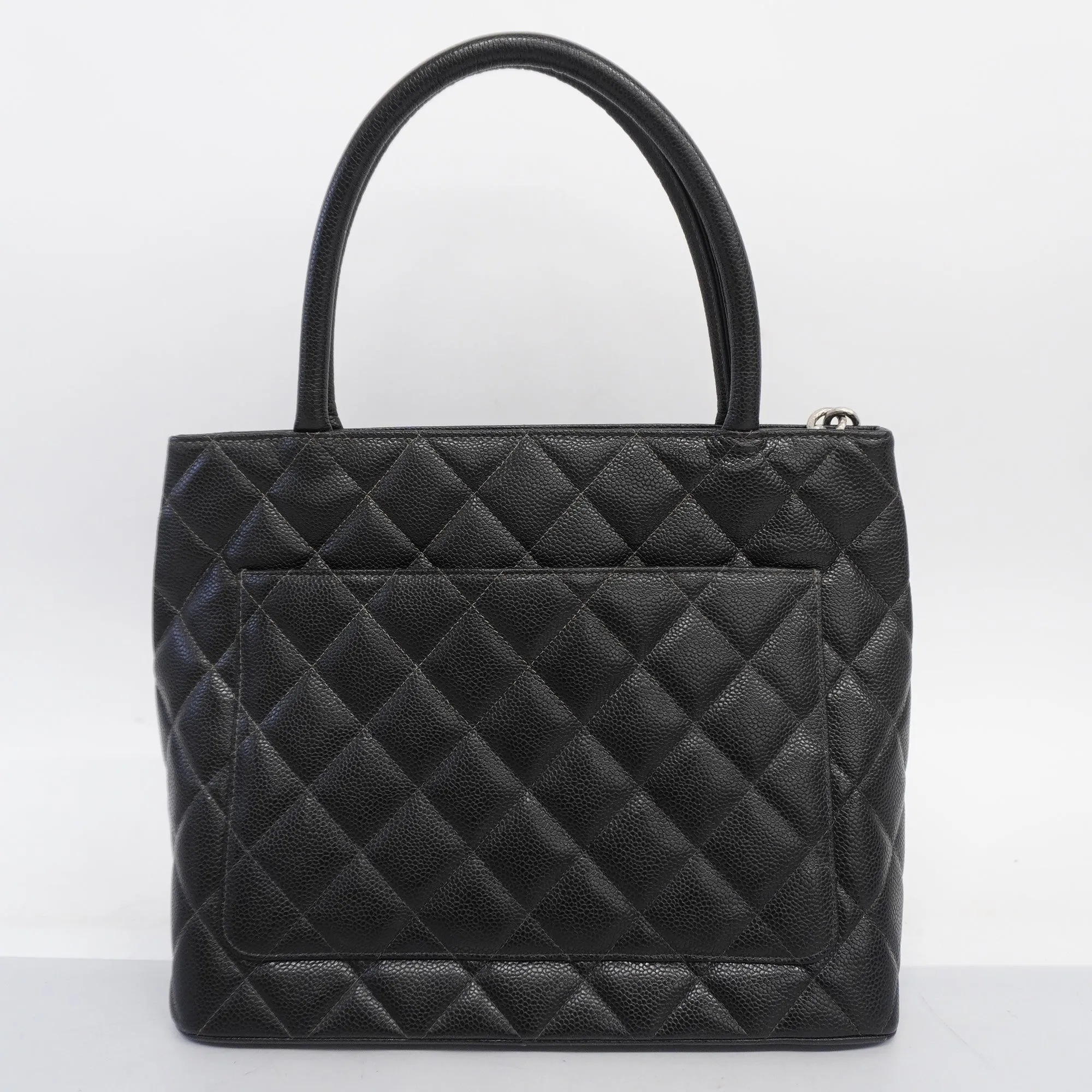 CHANEL   Reprint Tote Women's Leather Tote Bag Black