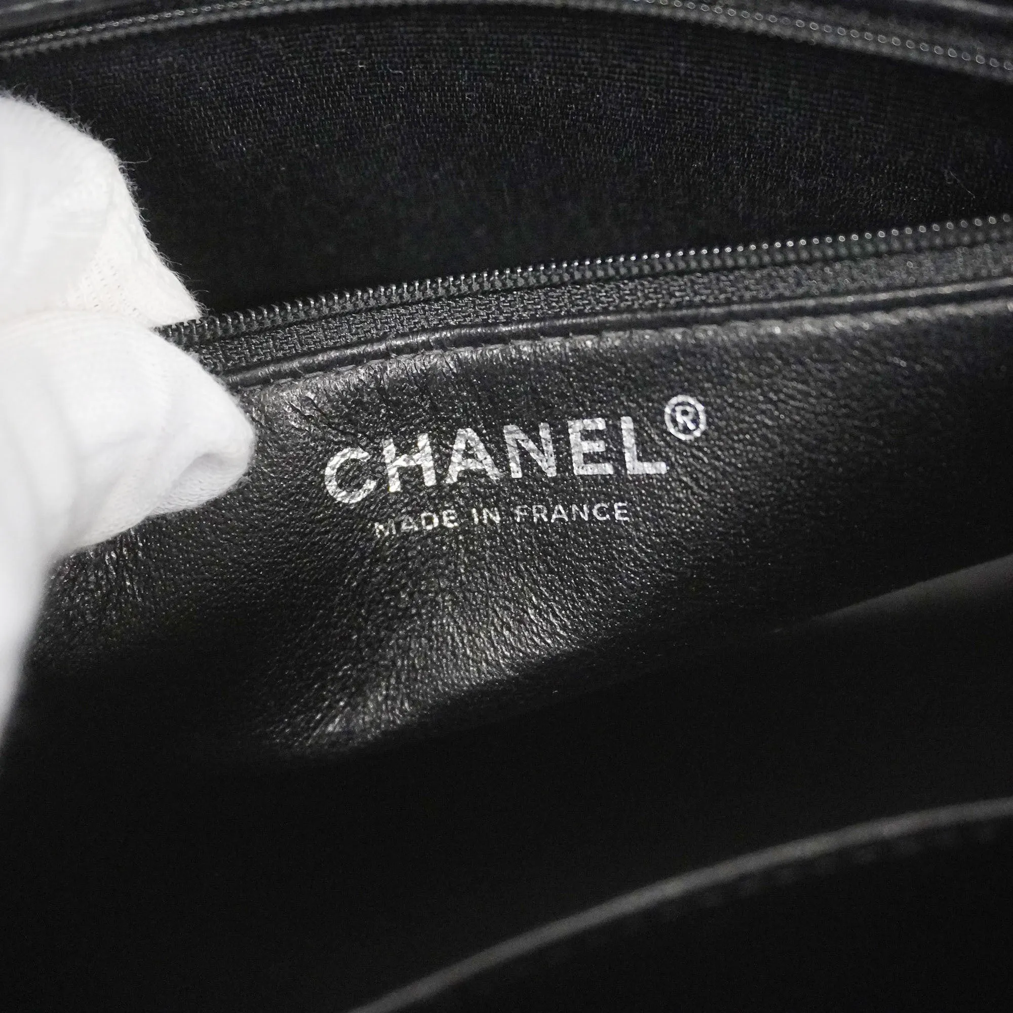 CHANEL   Reprint Tote Women's Leather Tote Bag Black