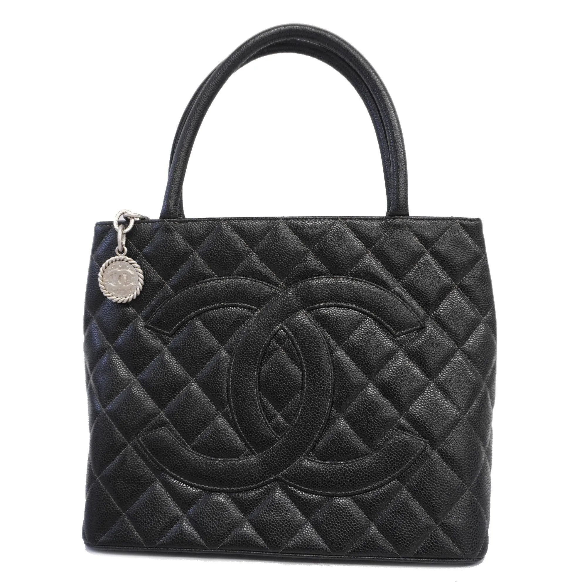 CHANEL   Reprint Tote Women's Leather Tote Bag Black