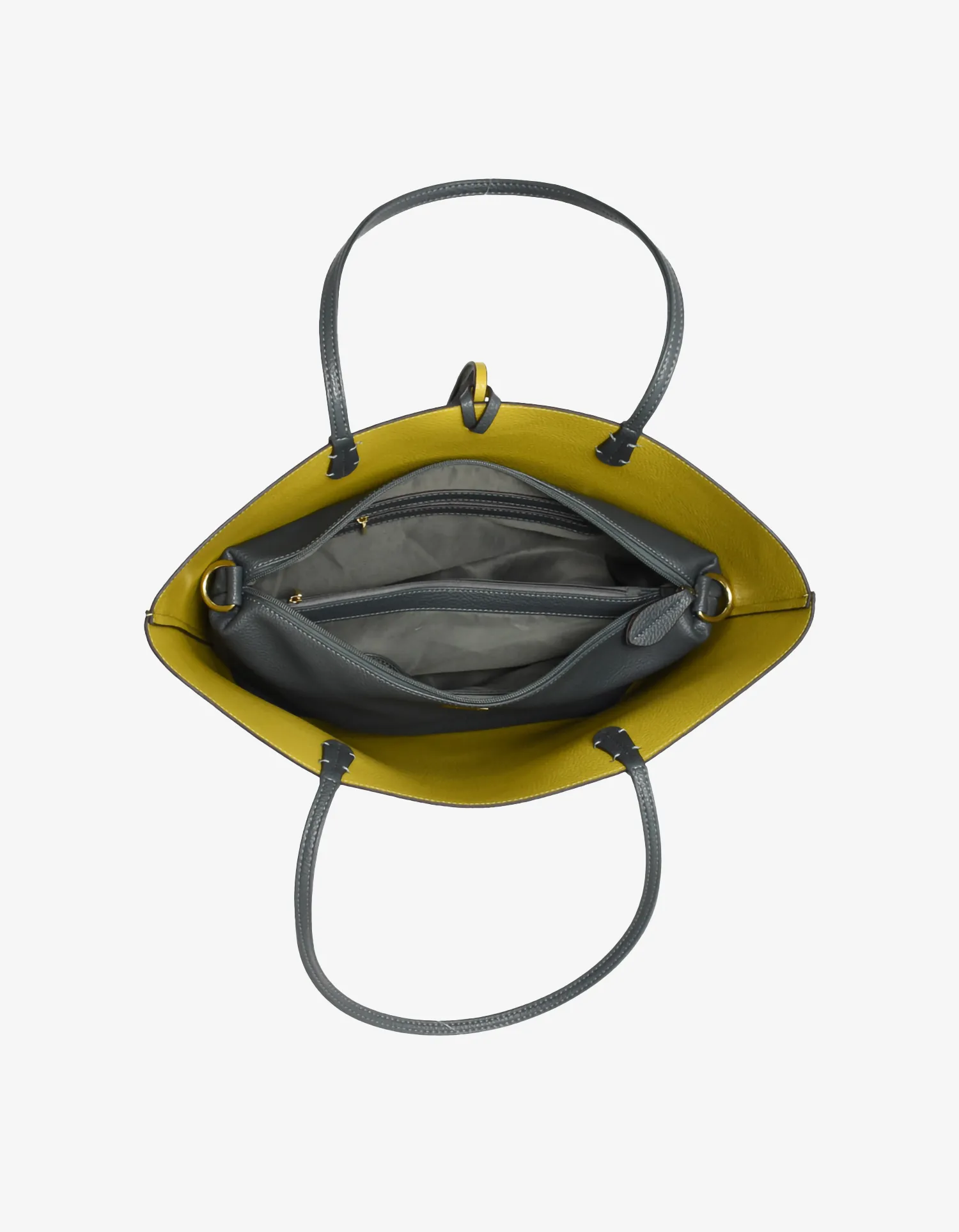 DEPARTURE TOTE SLATE/MUSTARD