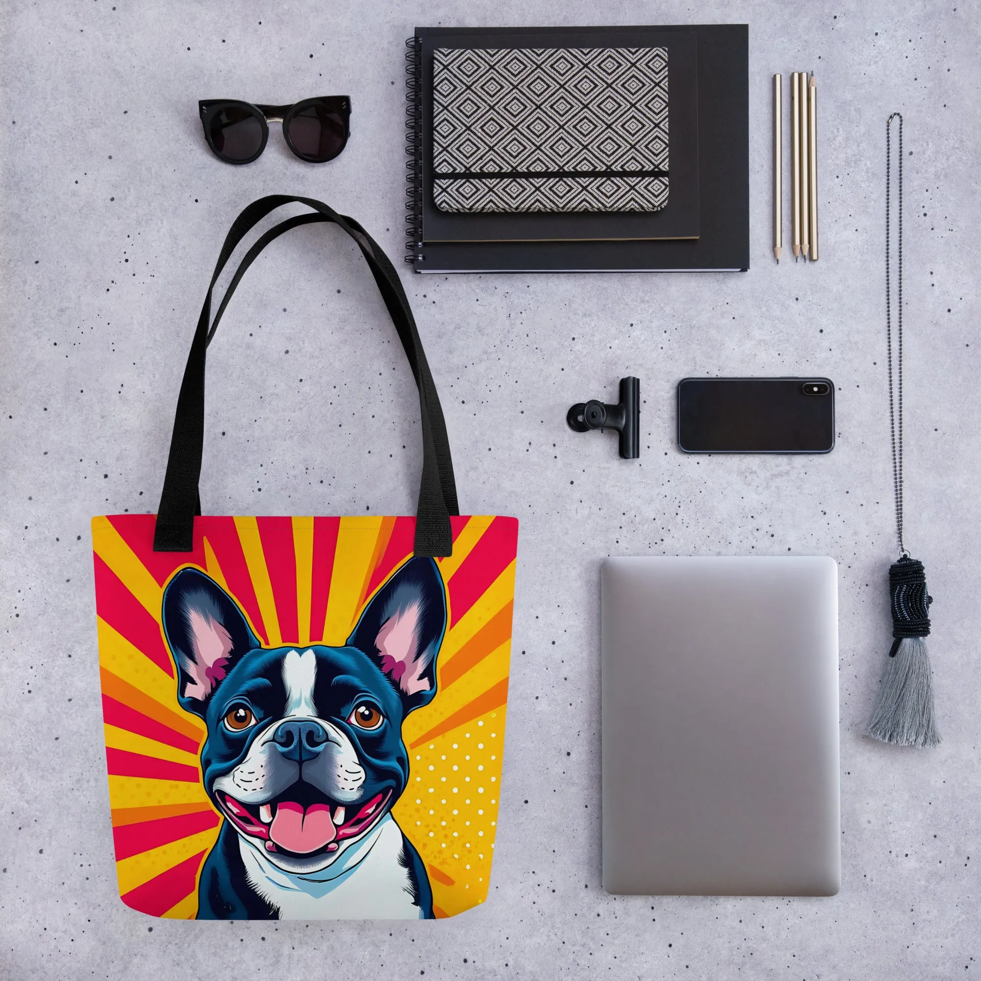 Frenchie Pop Art Tote Bag