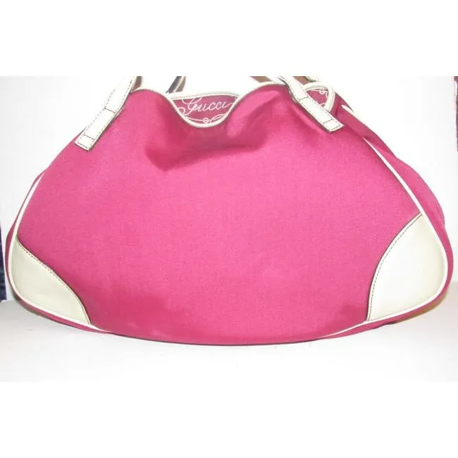 Gucci Bag And Boulevard Tote With Logo On Front Bubblegum Pink Canvas Leather Tote
