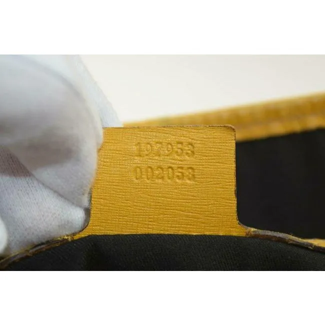 Gucci Bag Web Supreme Brown Large G Logo Print On White Coated Canvas And Yellow Leather Gg Tote