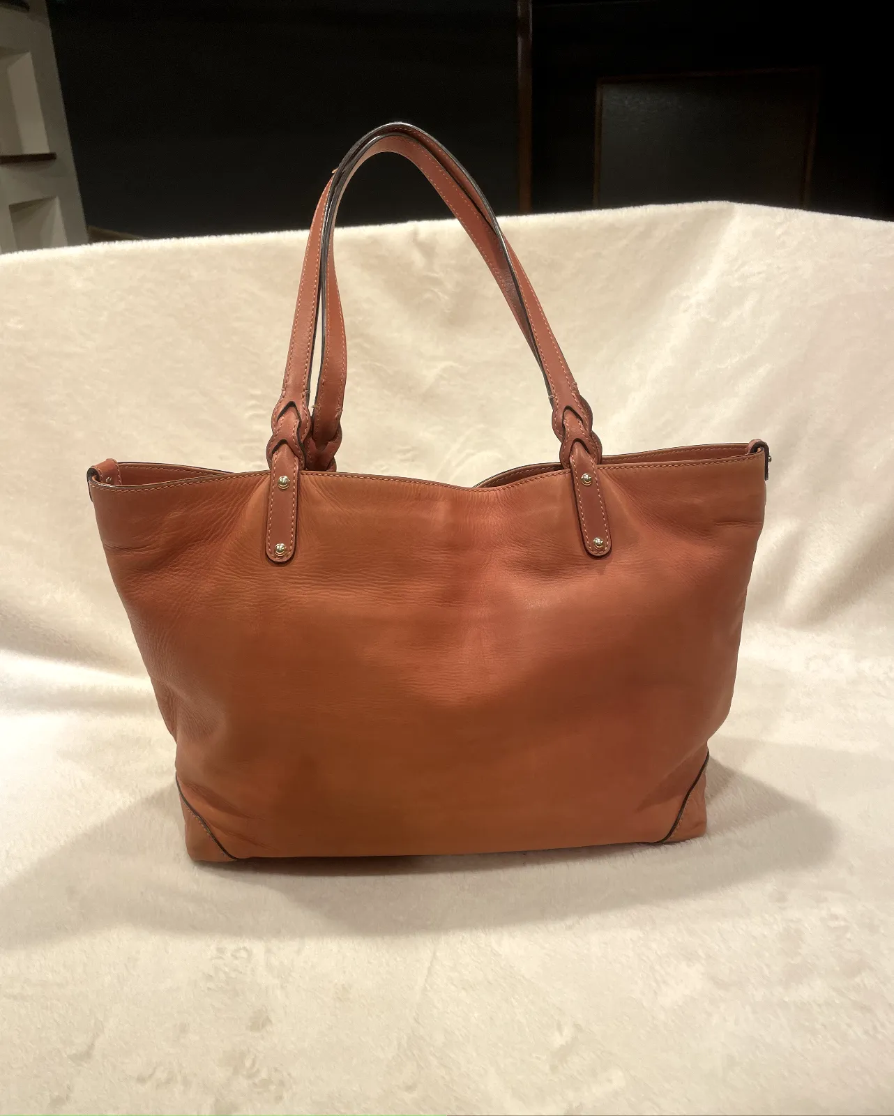 Gucci Brown Craft Leather Tote w Detachable Python Wallet