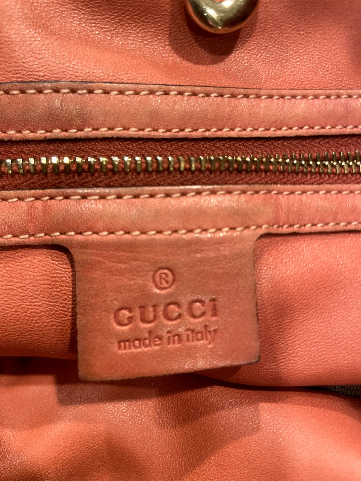 Gucci Brown Craft Leather Tote w Detachable Python Wallet