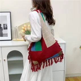 Large Capacity Aesthetic Crochet Shoulder Hand Bag-Showtown