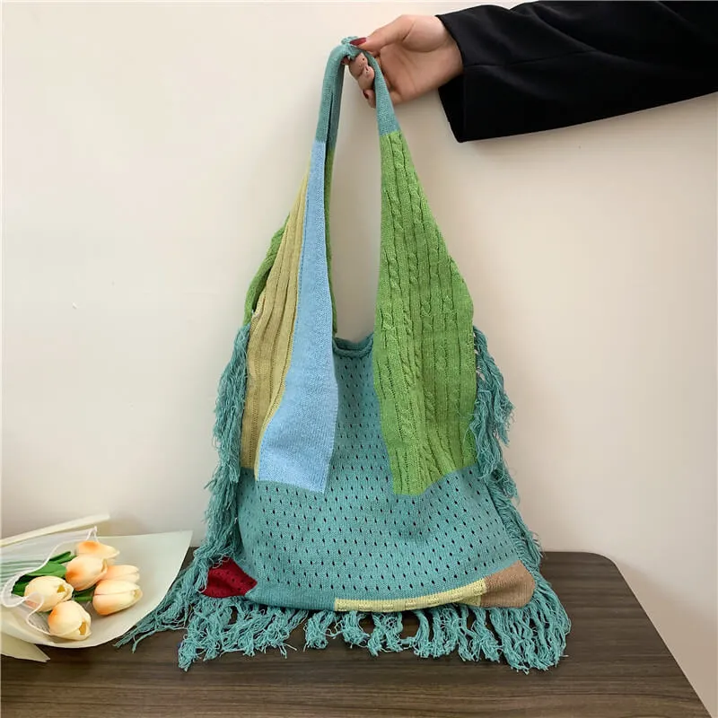 Large Capacity Aesthetic Crochet Shoulder Hand Bag-Showtown