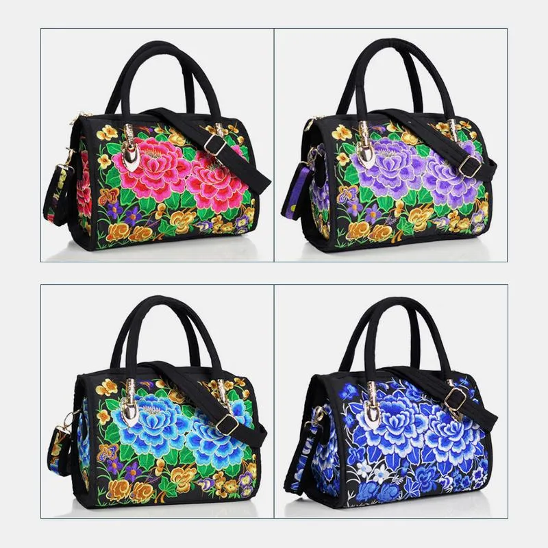 Large Capacity Multicolor Embroidered Ethnic Tote