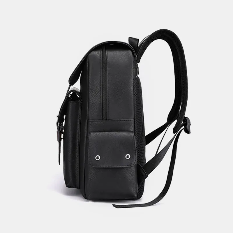 Leather Backpack for Men Women Laptop Bag Travel School Shoulder Rucksack