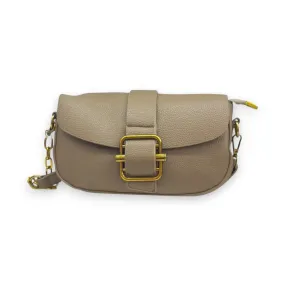 Leather Buckle Chain Shoulder Bag