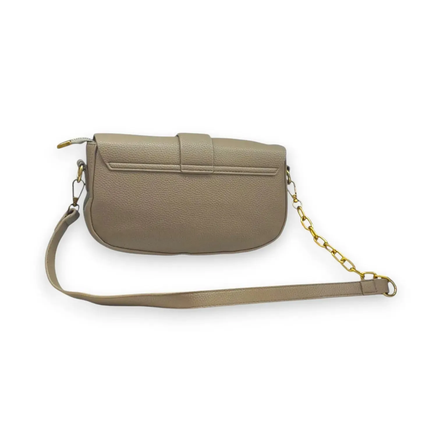 Leather Buckle Chain Shoulder Bag