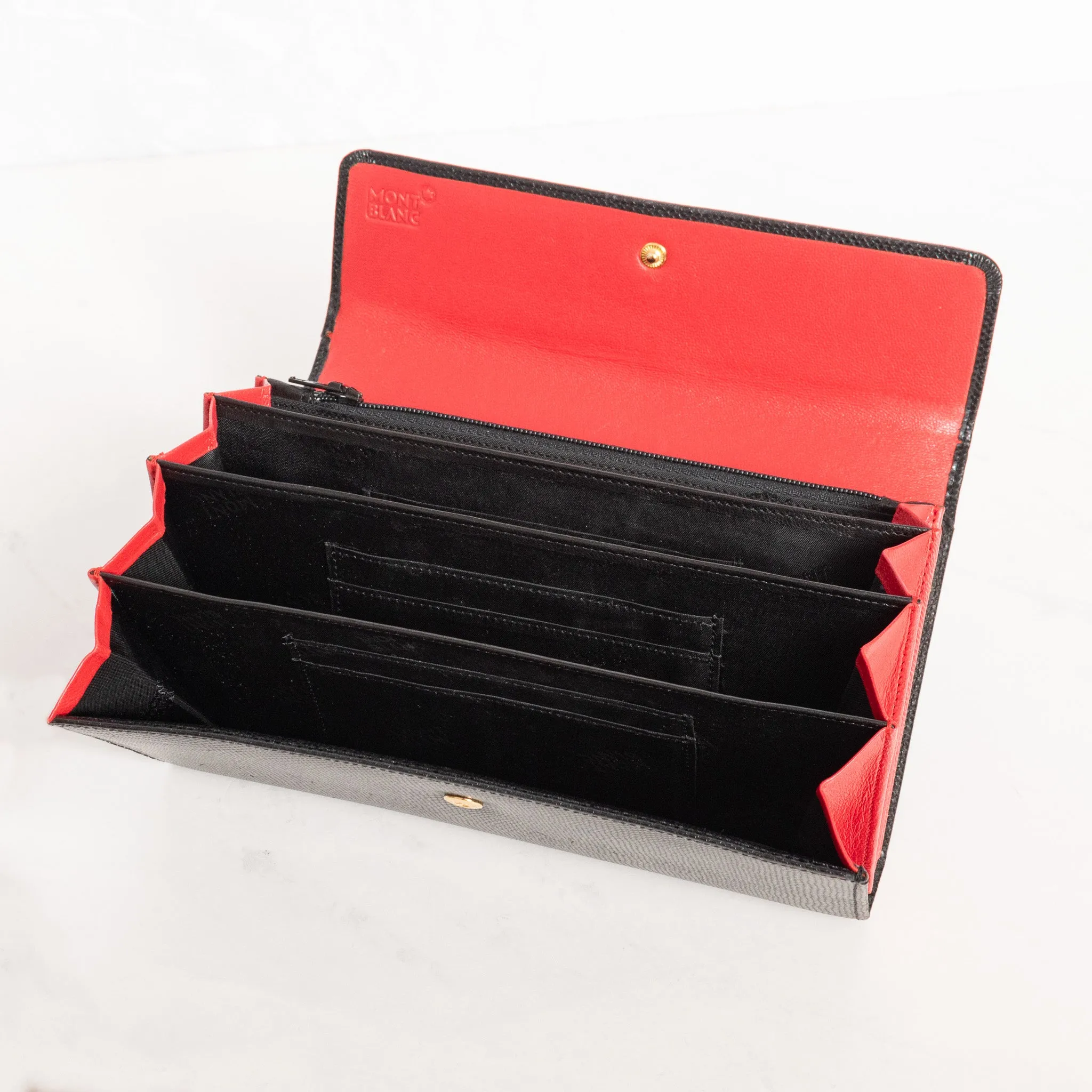 Montblanc Leather Goods La vie de Boheme Black & Red 6cc Wallet 7331 - Preowned
