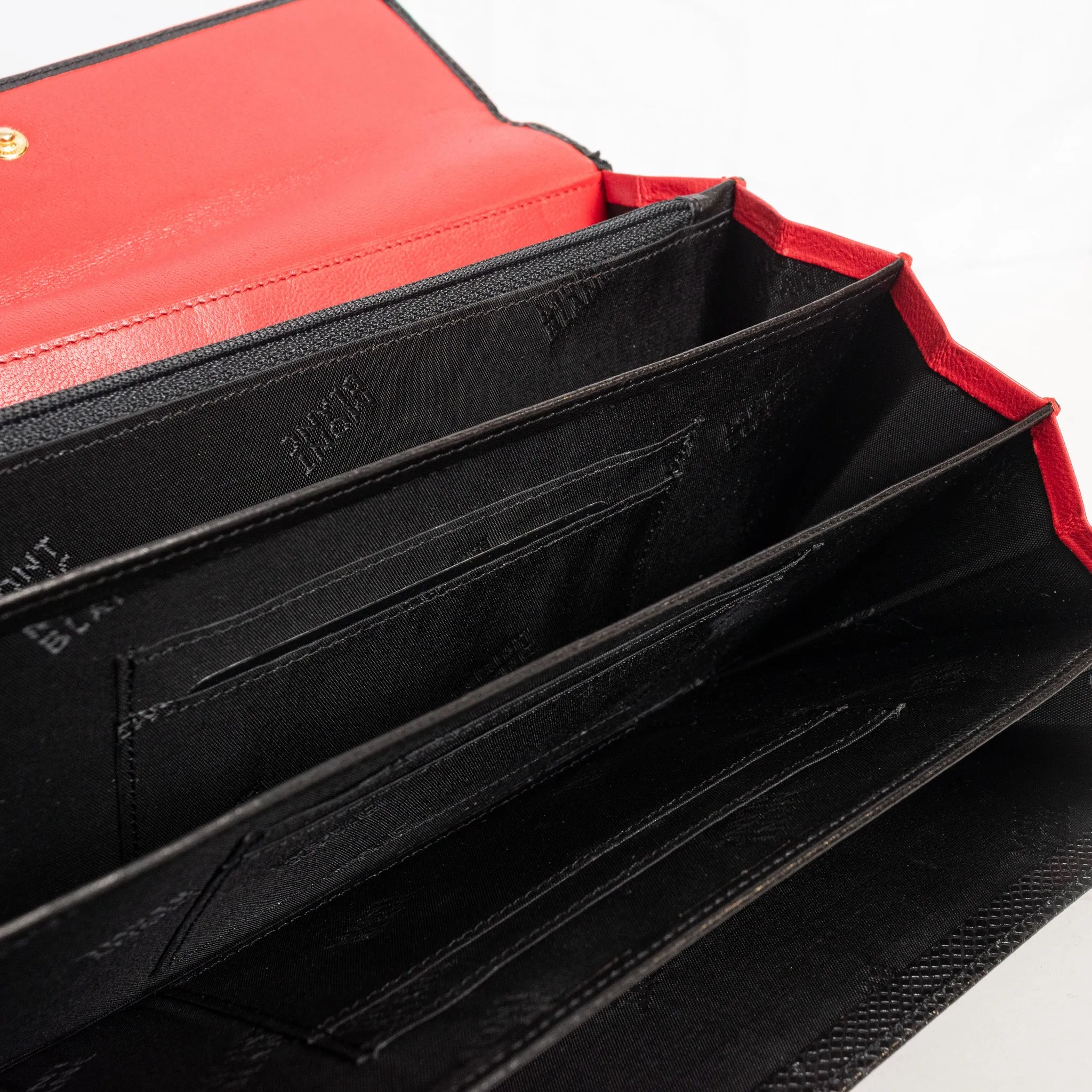 Montblanc Leather Goods La vie de Boheme Black & Red 6cc Wallet 7331 - Preowned
