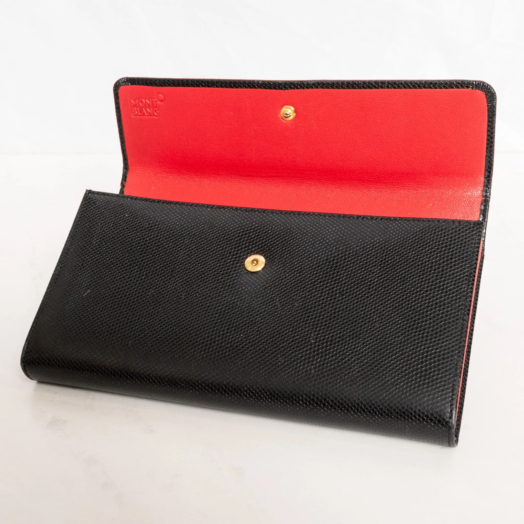 Montblanc Leather Goods La vie de Boheme Black & Red 6cc Wallet 7331 - Preowned