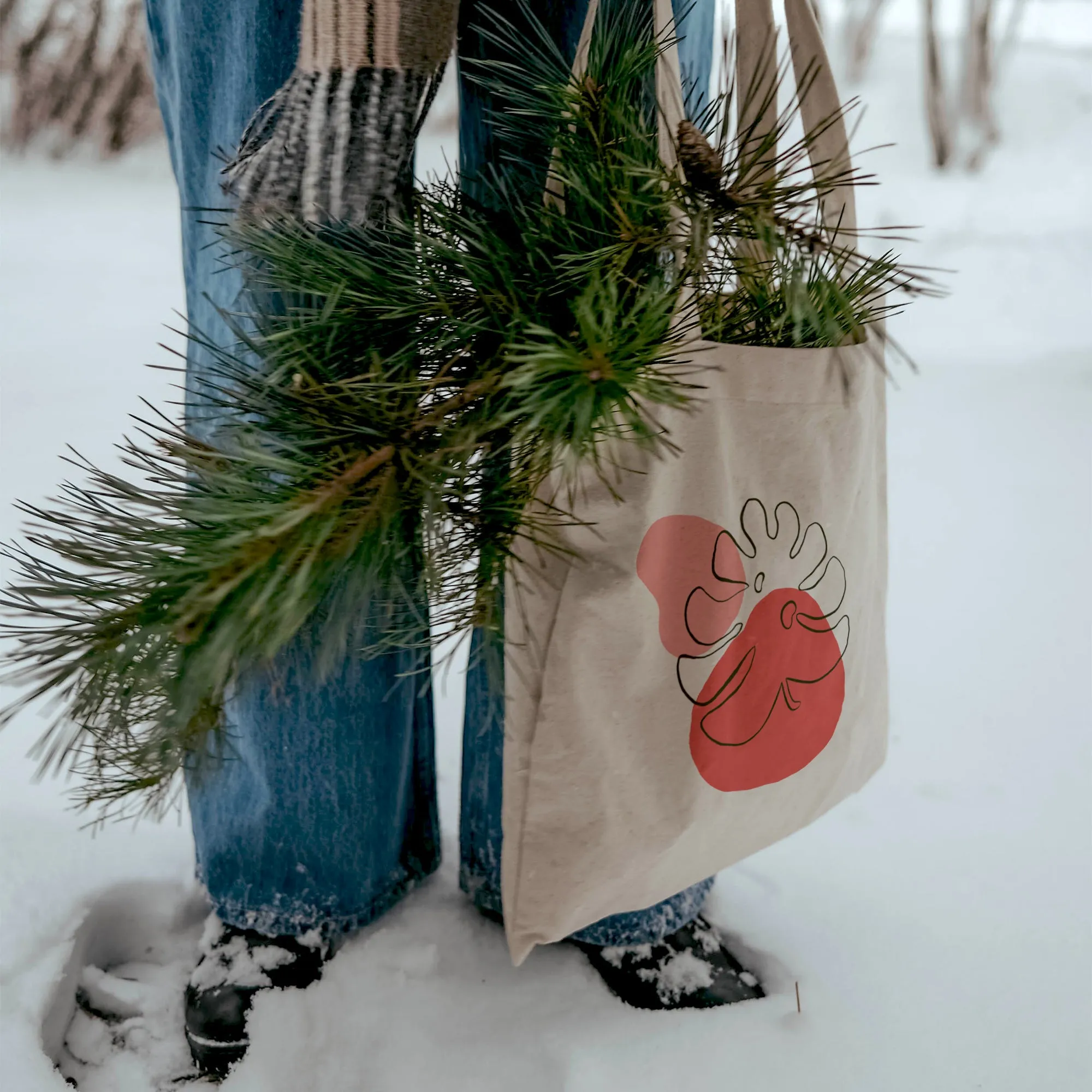 Pink spot plant Tote Bag