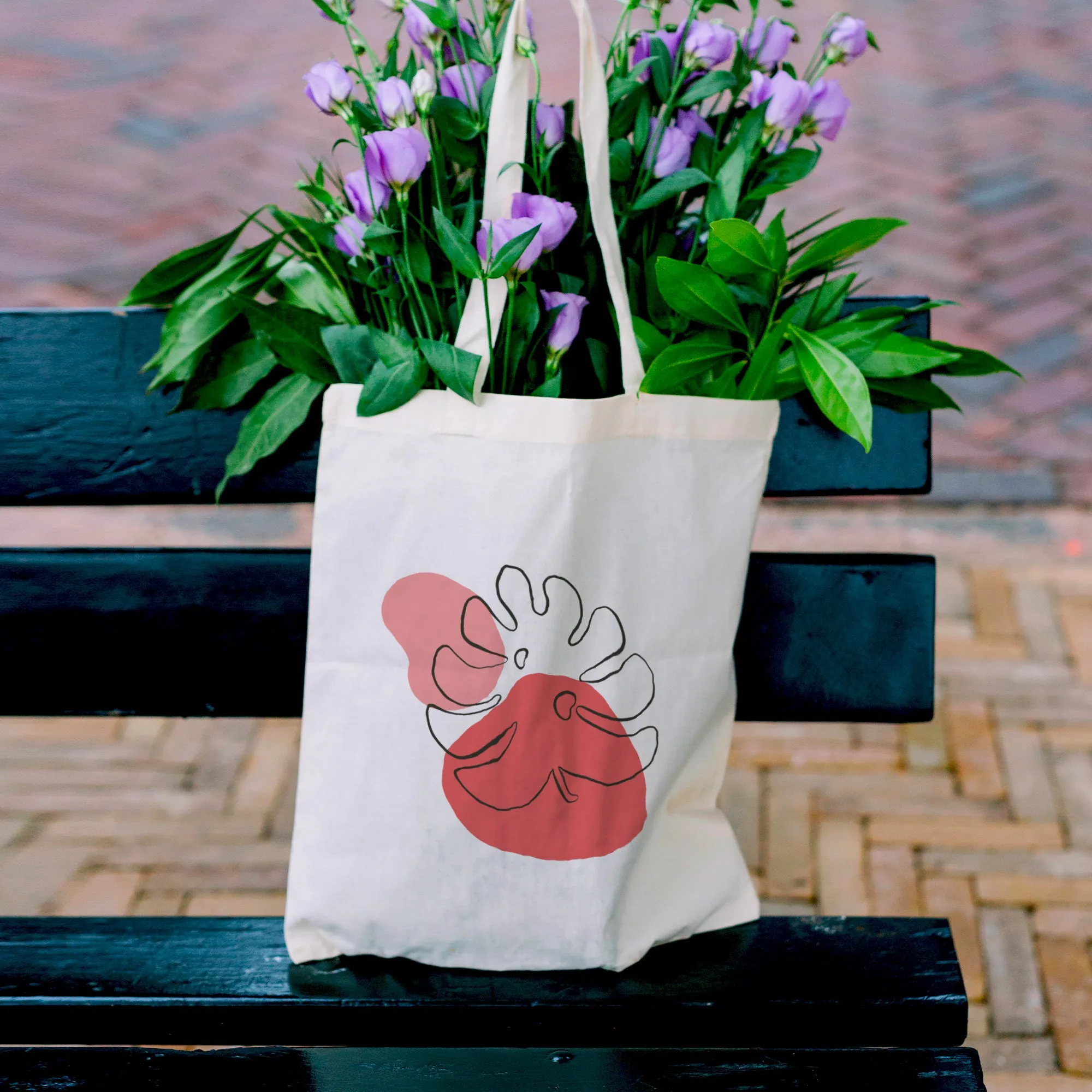 Pink spot plant Tote Bag