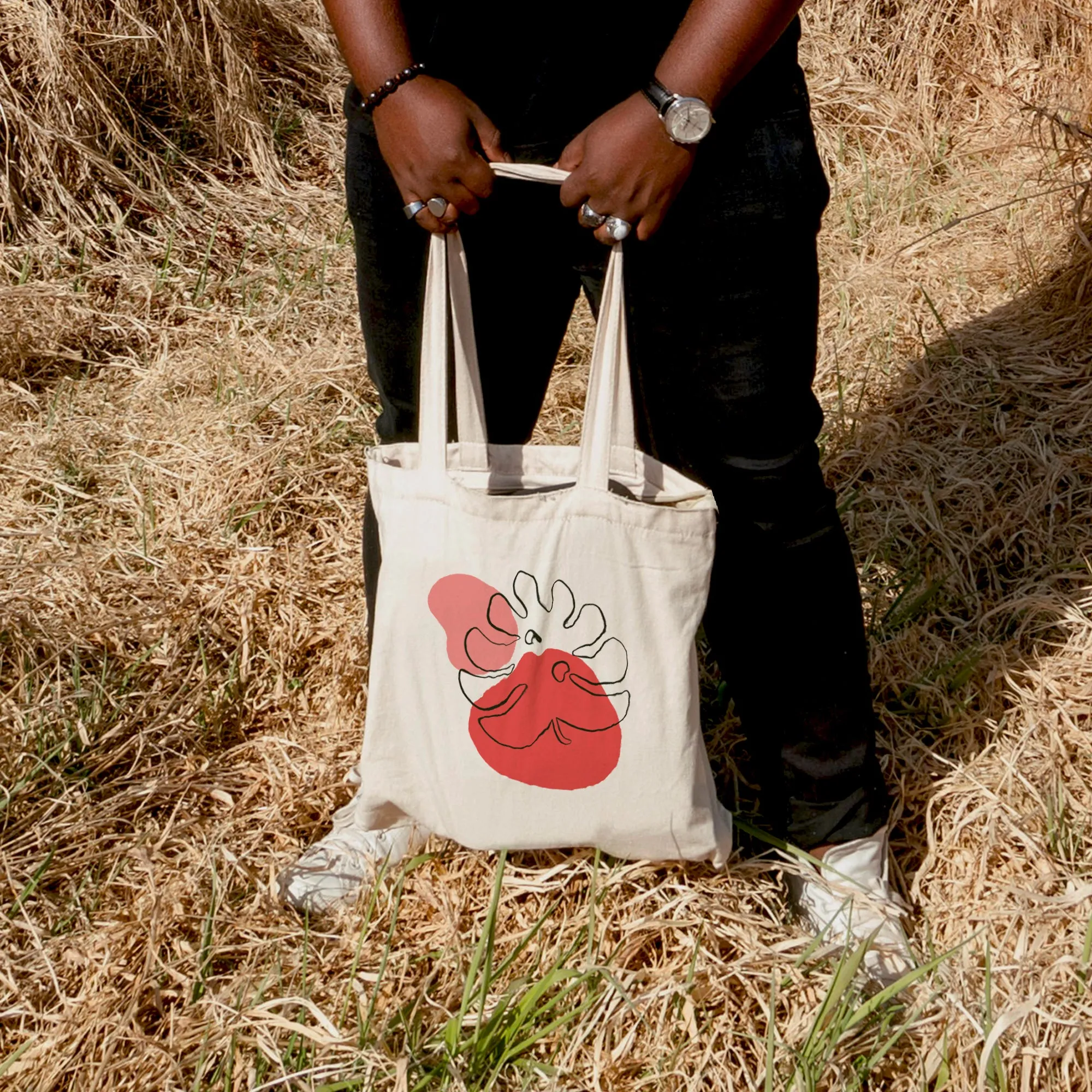 Pink spot plant Tote Bag