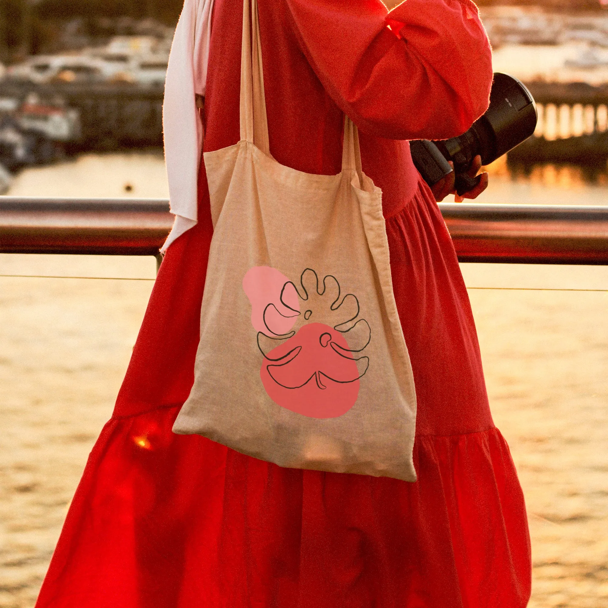 Pink spot plant Tote Bag