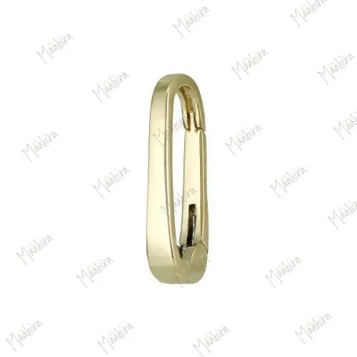 Solid Gold Push Open/Close Charm Enhancer 20x8mm