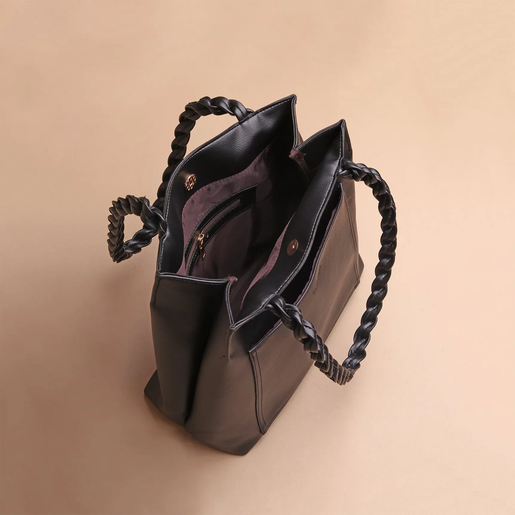 Tas Tote Wanita Silvertote Nathalie Black