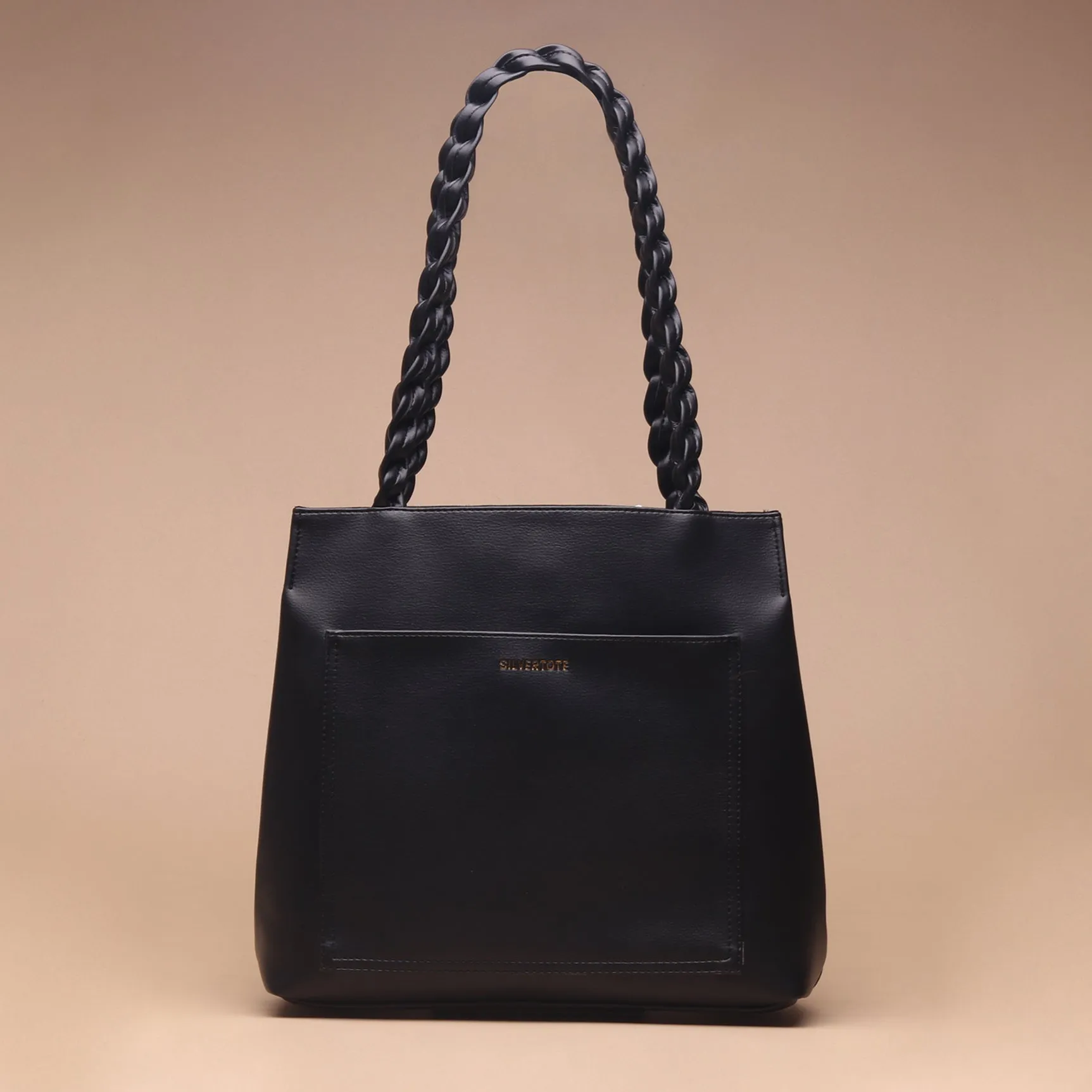 Tas Tote Wanita Silvertote Nathalie Black