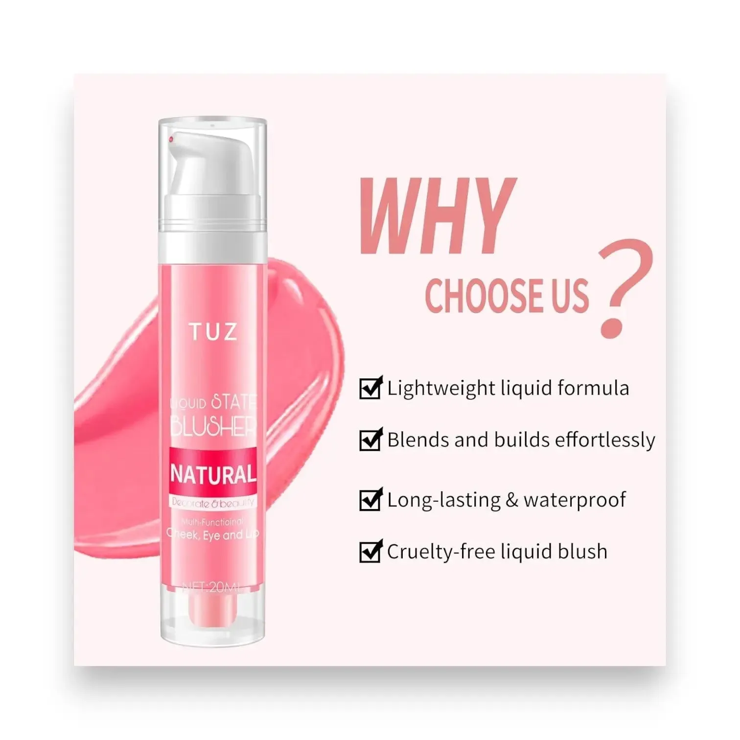 TUZ Liquid State Blusher Natural  20ml