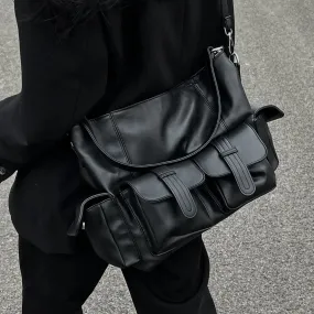 UAKISS  -  Casual Lage Capacity Women Tote Bag Casual Designer Crossbody Bag Simple Solid PU Leather Female Shoulder Bag Handbags