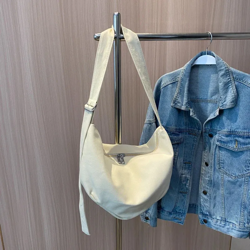 UAKISS  - Fashion Canvas Women Shoulder Bag Schoolbag Female Crossbody Messenger Bag Large Capacity Casual Lady Handbag Shopper Travel Bag