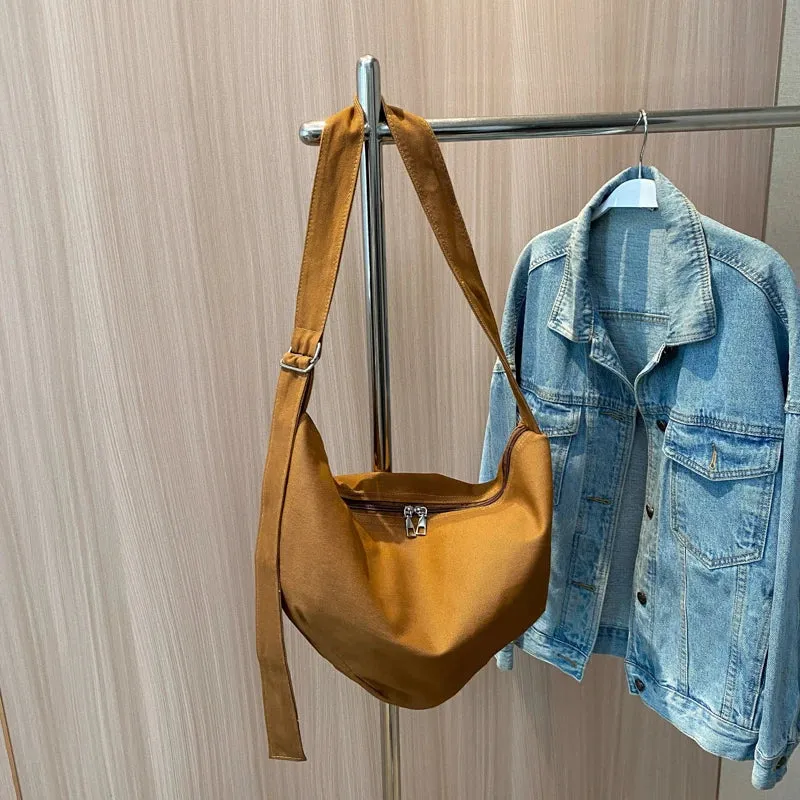 UAKISS  - Fashion Canvas Women Shoulder Bag Schoolbag Female Crossbody Messenger Bag Large Capacity Casual Lady Handbag Shopper Travel Bag