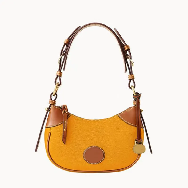 Vintage Underarm Bag Pebble Grain Leather Shoulder Bag For Women