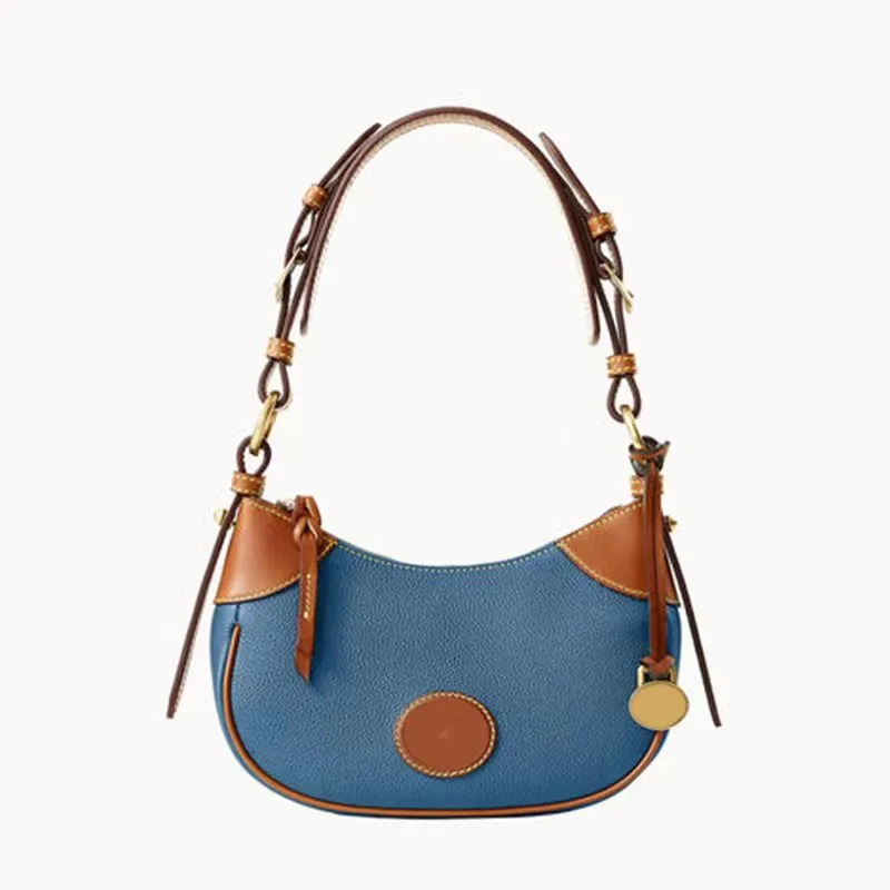 Vintage Underarm Bag Pebble Grain Leather Shoulder Bag For Women