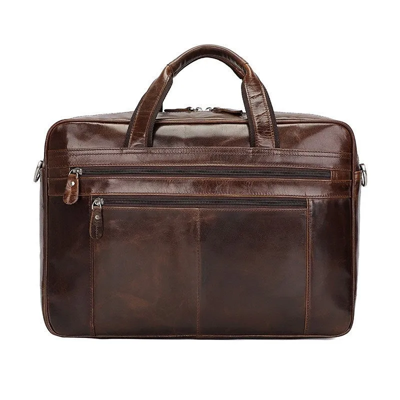 Waterproof Genuine Leather Business Handbag|Comfortable Texture|Carry-on Ready