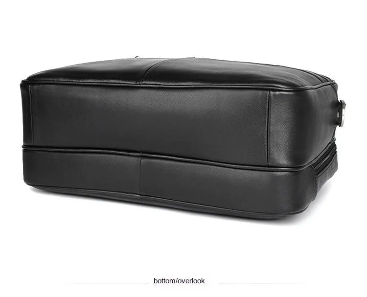 Waterproof Genuine Leather Business Handbag|Comfortable Texture|Carry-on Ready