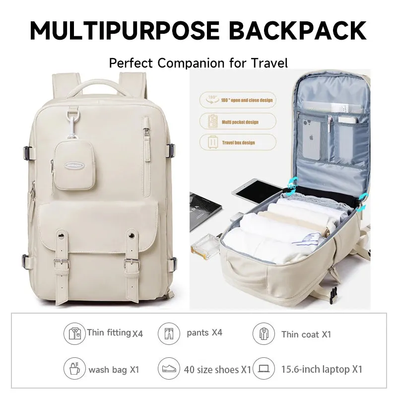 Women's 15.6" Laptop Versatile Waterproof Multiple Compartments | Travel Business School Carry-on Backpack