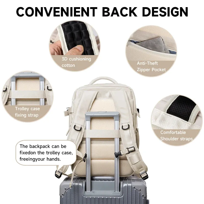 Women's 15.6" Laptop Versatile Waterproof Multiple Compartments | Travel Business School Carry-on Backpack