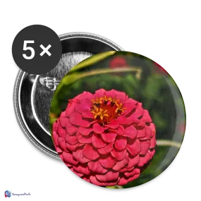Zinnia Globe Giverny Buttons small 1'' (5-pack)